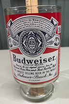 Budweiser Beer Classic Logo 7&quot; Glass Mug Stein  - £10.82 GBP