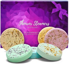 Aromatherapy Shower Steamers Purple Pk of 6 Shower Bombs with Essential Oil NEW - £13.42 GBP