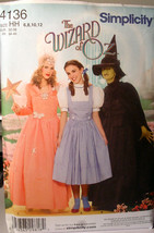 Costume Pattern 4136 Adult Wizard Of Oz Characters sz Misses 6-12 You Choose - £11.79 GBP