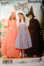 Costume Pattern 4136 Adult Wizard Of Oz Characters sz Misses 14-22 You Choose - £11.79 GBP