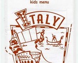 Johnny Carino&#39;s Country Italian Kids Menu with Games &amp; Puzzles  - $17.82