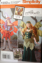 Pattern 1550 sz 14-22  Adult Fairy Costume by Amy Brown  - £6.38 GBP
