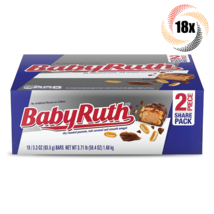 Full Box 18x Packs Baby Ruth Chocolatey Peanut Caramel Nougat King Candy | 3.3oz - £28.20 GBP