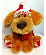 Dan Dee Peppermint Puppy Dog Brown Plush Stuffed Animal w Hat &amp; Scarf 12... - $41.09 CAD