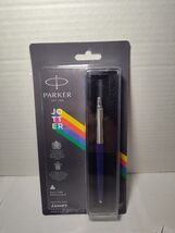 Parker Jotter Standard Chrome Trim Ball Pen Blue Body Color Blue Ink - $9.89