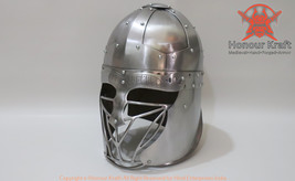 medieval helmet, steel helmet, sca normen helmet, vking helmet armor for sca, re - £204.45 GBP