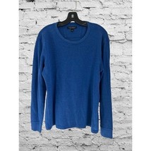 Banana Republic Knitted Cotton Crewneck T-Shirt Pullover Blue Size Med - $17.82