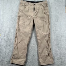 Zeroxposur Mens Beige Pockets Travel Series Utility Cargo Pants Size 38x32 - £27.75 GBP