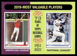 2024 Topps Heritage 2019 Most Valuable Mike Trout Cody Bellinger Angels Dodgers - £2.35 GBP