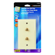 Monster Just Hook It Up Ivory 1 gang Plastic Coaxial Wall Plate - $8.95