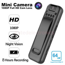 Mini Police Body Camera 4 Hour 1080P HD Video Recording IR Night Cam Camcorder - £32.07 GBP