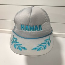 Hawaii Rope Gray Hat Meah Foam Trucker Cap Snapback 90’s Blue Men’s Vtg - £28.63 GBP
