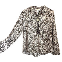 MICHAEL Michael Kors Animal Print Long Sleeve Top | Sz M - £16.48 GBP