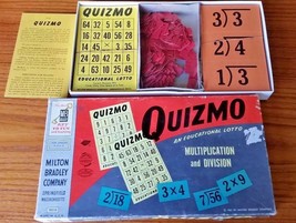 Quizmo Multiplication Division Game MB Educational Lotto Bingo 9310 1957... - $17.30