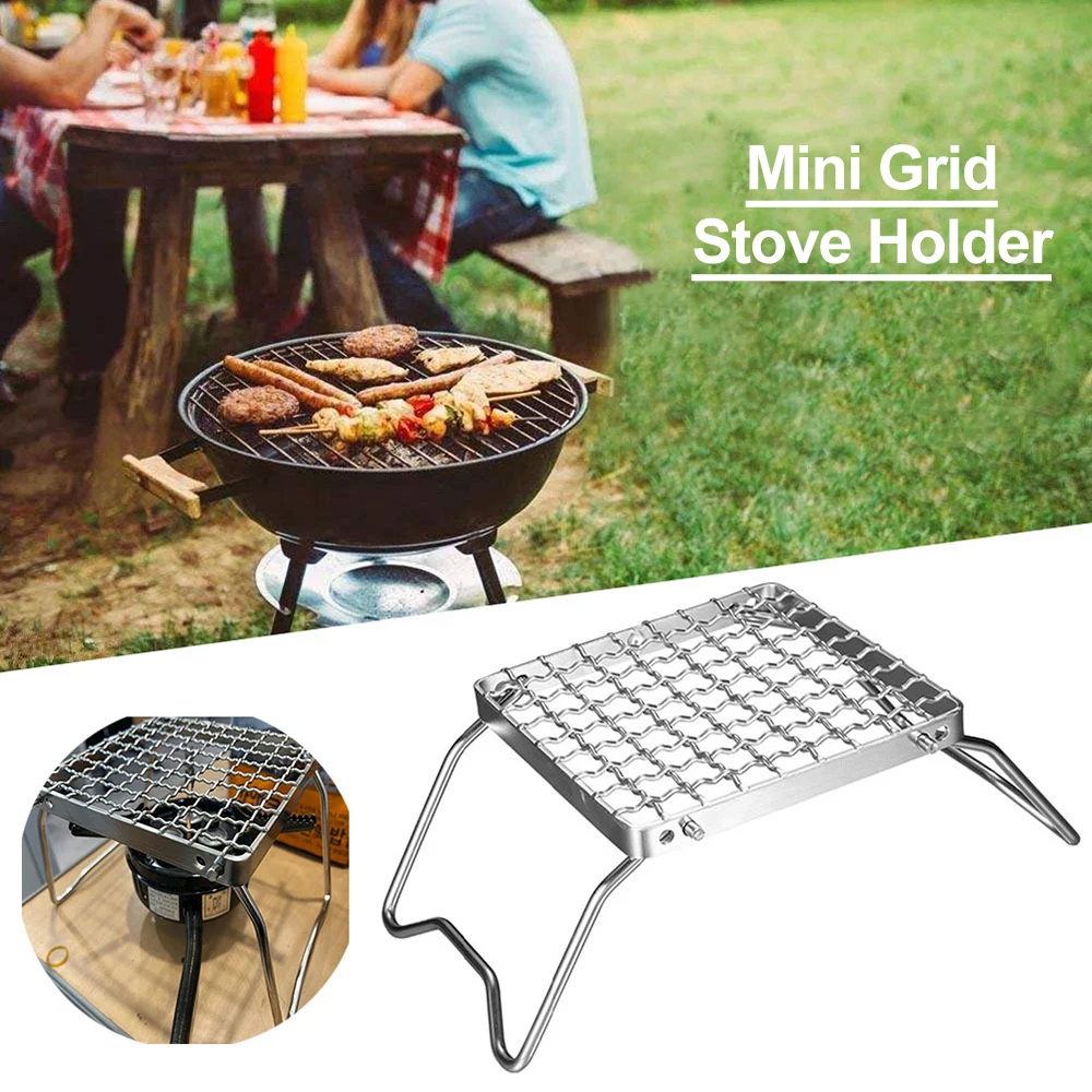 Universal Grill Rack Foldable Leg Outdoor Picnic Cooking Stand For Gas Wood - £16.90 GBP+