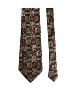 Albert Nipon Vintage Silk Tie Men&#39;s Neck Multicolor Geometric Design - $39.75 CAD