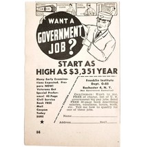 1948 Railway Postal Clerks Government Advertisement Railroad Jobs Vintag... - $372.61 MXN