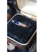 Vintage 1990-s 14 Ct Rolled Gold Sapphire Ring Size UK R US 8 3/4 - Hall... - $1,290.79 MXN