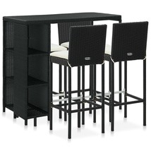  Garden Bar Set Black and Cream Poly rattan Medium - $9,578.95 MXN