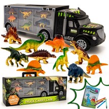 Dinosaur Toys For Kids 3-5 - Dinosaur Truck Carrier Toy With 15 Dinosaur -The Be - £27.17 GBP
