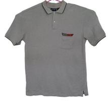 Puritan Chevrolet Racing Polo Shirt Mens Medium Short Sleeve Gray Pocket... - $15.83