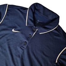 Nike Women&#39;s Dri Fit Golf Polo Shirt Size Small Navy Blue Short Sleeve - £24.00 GBP