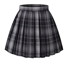 Beautifulfashionlife Women`s High Waisted Plaid Short Sexy A Line Skirts Costume - £18.82 GBP