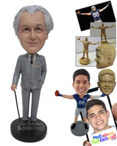 Personalized Bobblehead Elegant Man Wearing Stylish Formal Outfit With A Walking - £72.74 GBP