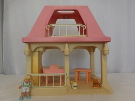 Little Tikes Pink Roof Grandma&#39;s House Cottage Dollhouse + Girl + Dog + Piano + - £59.72 GBP