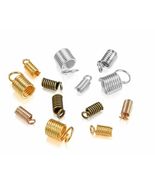 10 PCS 3/4/5mm Coil Cord Spring Necklace Bracelet Leather Ends Cap Conne... - $3.47 CAD