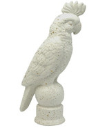 Statue sculpture decoration 15IN WHITE TROPICAL BIRD S15 - £110.78 GBP