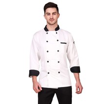 chef coat full Sleeve Polycotton fabric Double Breasted perfect fit - $49.24+
