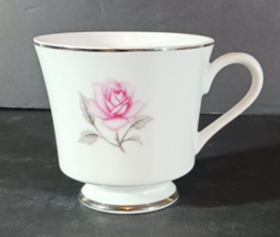 MOMOYAMA Fine China Japan FOOTED CUP Mug Replacement Pink Rose Pattern - $8.90