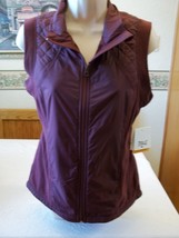 Women&#39;s Missy Everlast Fleece Vest Full Zip Wine Color LARGE NEW - £21.29 GBP