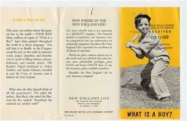 What is a Boy Brochure New England Life 1950 - £12.45 GBP