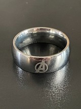 The Avengers Alliance Symbol Ring Stainless Steel Couple Engagement Band Jewelry - £17.53 GBP