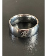 The Avengers Alliance Symbol Ring Stainless Steel Couple Engagement Band... - £17.29 GBP
