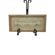 Country Art Print Framed MY HUSABAND SAYS IS GONNA LEAVE ME 13 x 6.5&quot; - $12.86
