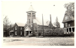 St Morris Catholic Church Durand Michigan RPPC Postcard 1949 - £7.77 GBP