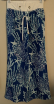 Lilly Pulitzer The Beach Pant Linen Reef Starfish Blues White Size XXS - £21.52 GBP