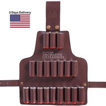 Leather Leg Cartridge Belt Shell Holder Hunting Ammo Holder Carrier Holster - £25.78 GBP