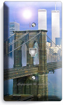 NYC NEW YORK CITY BROOKLYN BRIDGE TWIN TOWERS PHONE TELEPHONE COVER PLAT... - £9.65 GBP