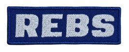 Rebs Text  Embroidered Applique Iron On Patch Customize Baseball Football - $7.12+