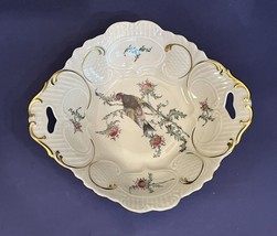 Vintage Eberthal Bavaria Bowl West Germany Bird Thistle Scalloped 1463-45 - £17.55 GBP