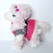 Barbie Poodle Dog Plush Realistic Pink White Tutu Dress Stuffed Animal  - $24.74