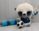 YooHoo &amp; Friends plush lemur bush baby cream gray blue shirt striped tai... - £5.74 GBP