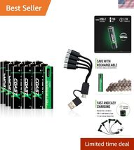 AAA USB-C Rechargeable Batteries, ZITHION-X, Lithium Ion 1.5v 750 mAh, L... - $102.92