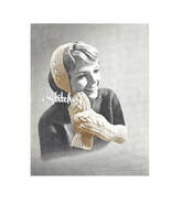 PDF Vintage Headband and Mitts - 2 Knitting patterns PDF 9021 - £2.99 GBP