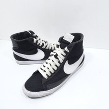 Nike Blazer Mid Women Size 9 Mesh Black White Sneakers 579956-002 - $35.99