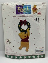 Vtg 1999 Bucilla Disney Winnie Pooh Christmas Door Knob Knob Cover Felt 4”x11” - £7.46 GBP